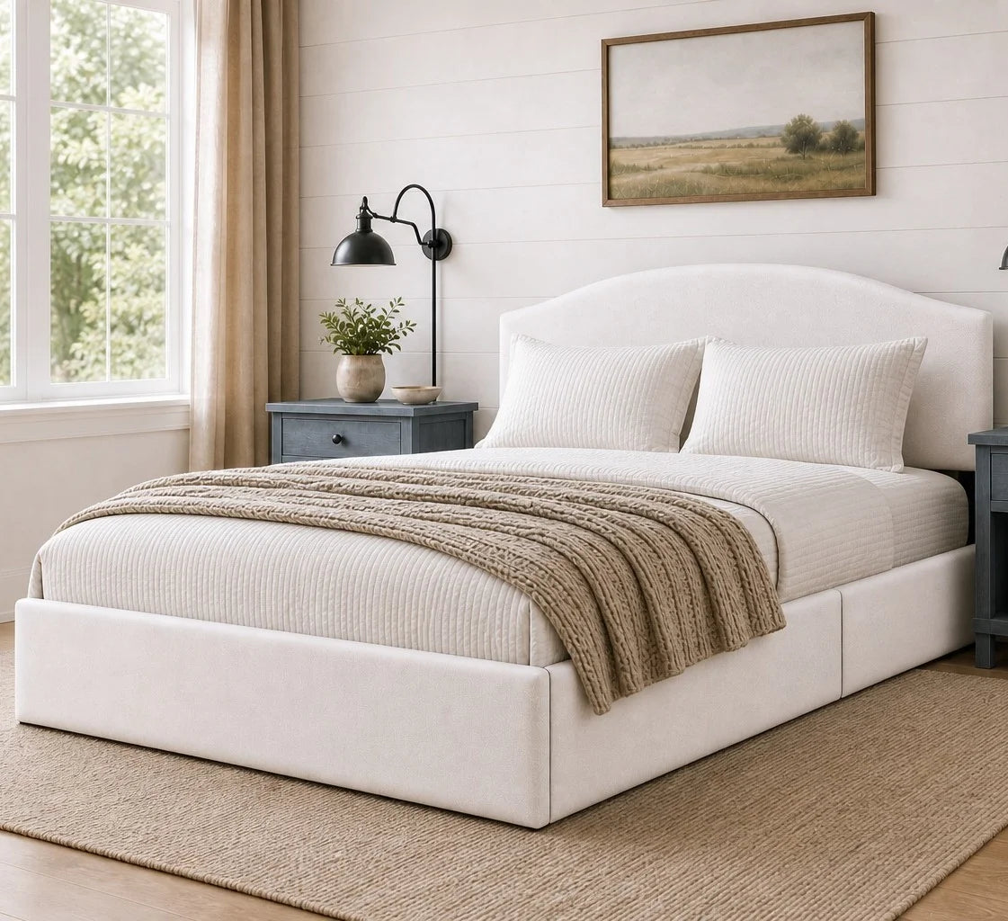 Aurevia Velvet Upholstered Platform Bed