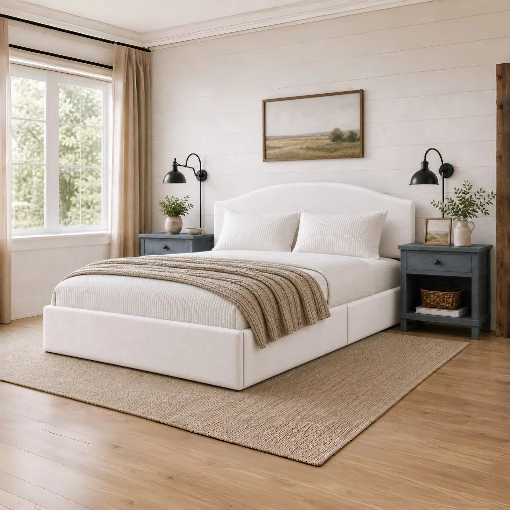 Aurevia Velvet Upholstered Platform Bed