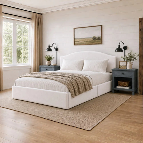 Aurevia Velvet Upholstered Platform Bed