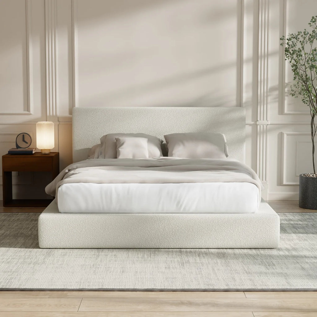 Arusha Bouclé Upholstered Platform Bed