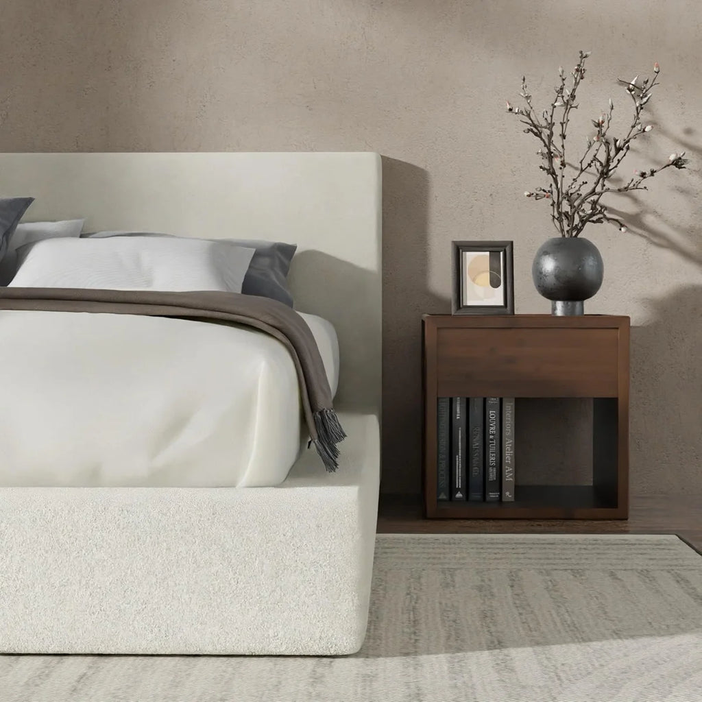 Arusha Bouclé Upholstered Platform Bed