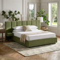 Lokaste Velvet Upholstered Hydraulic Storage Bed