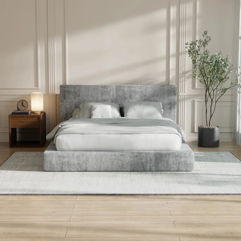 Arusha Bouclé Upholstered Platform Bed