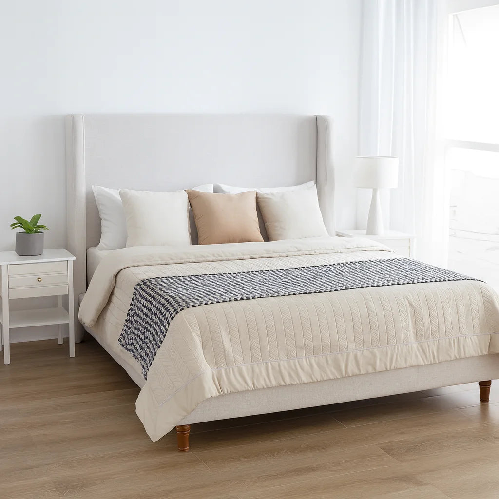 Velmora Velvet Wingback Bed