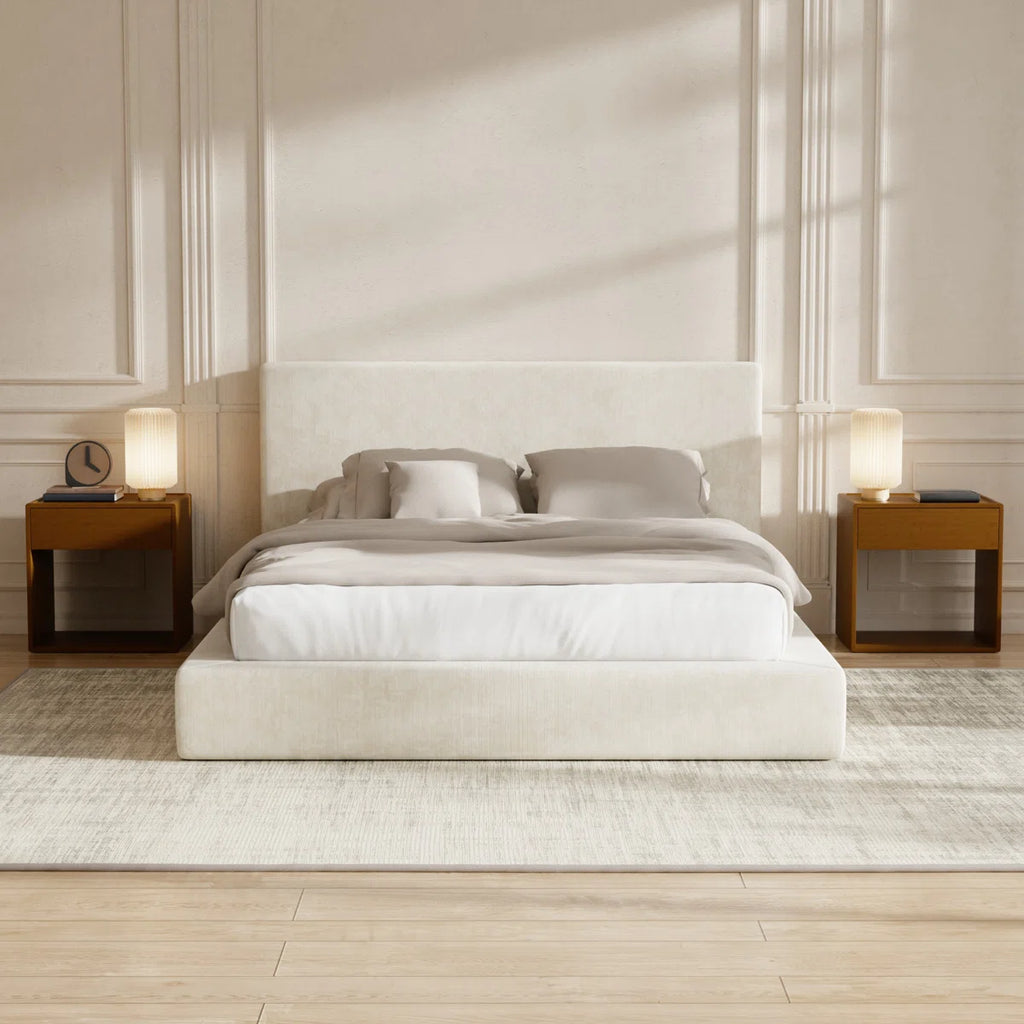 Arusha Bouclé Upholstered Platform Bed