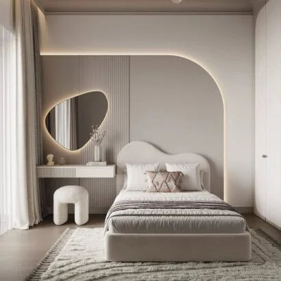 Aveline Velvet Upholstered Platform Bed